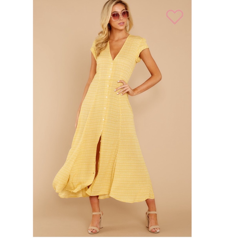 Sunshine yellow print maxi